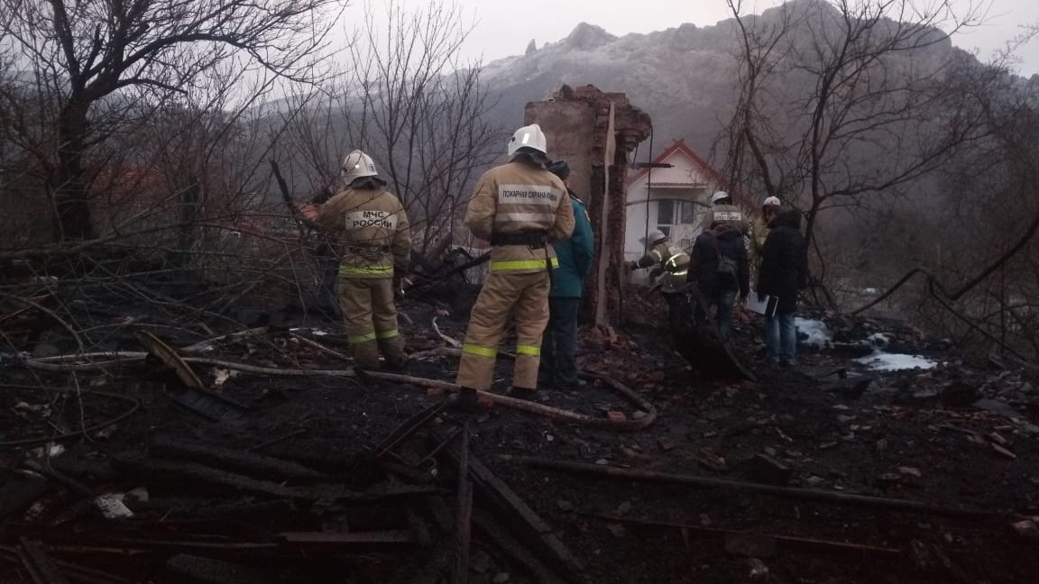 Мужчина и три собаки погибли при крупном пожаре в Крыму
