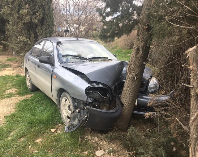 В Крыму автомобиль с детьми врезался в дерево