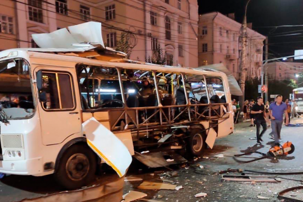В Воронеже 12 человек пострадали при взрыве в автобусе