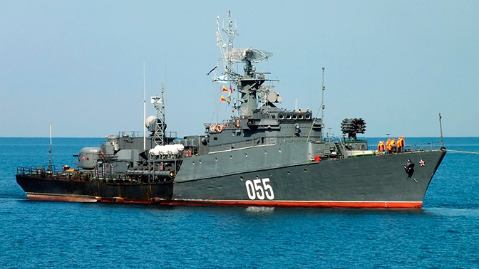 Малые противолодочные корабли Черноморского флота вышли в море для артиллерийских стрельб