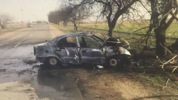 В Крыму водитель погиб в горящем автомобиле