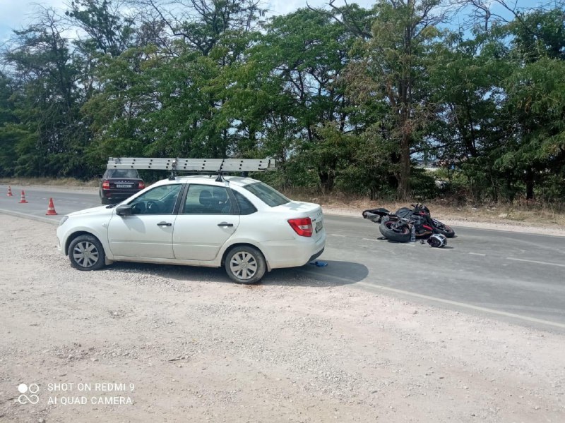 На подъезде к поселку Кача произошло смертельное ДТП с мотоциклом