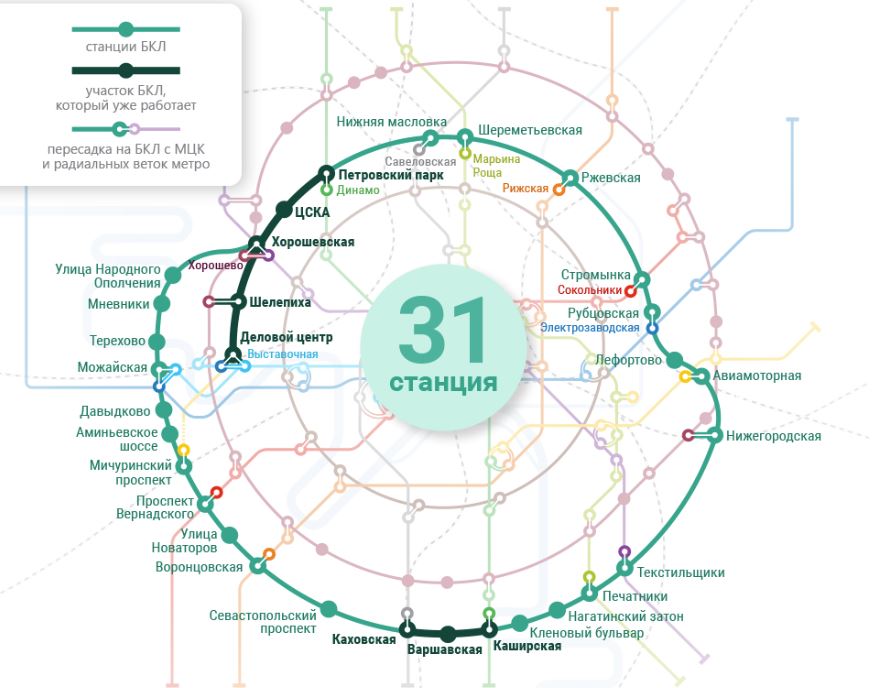 В Москве запущена большая кольцевая линия московского метро