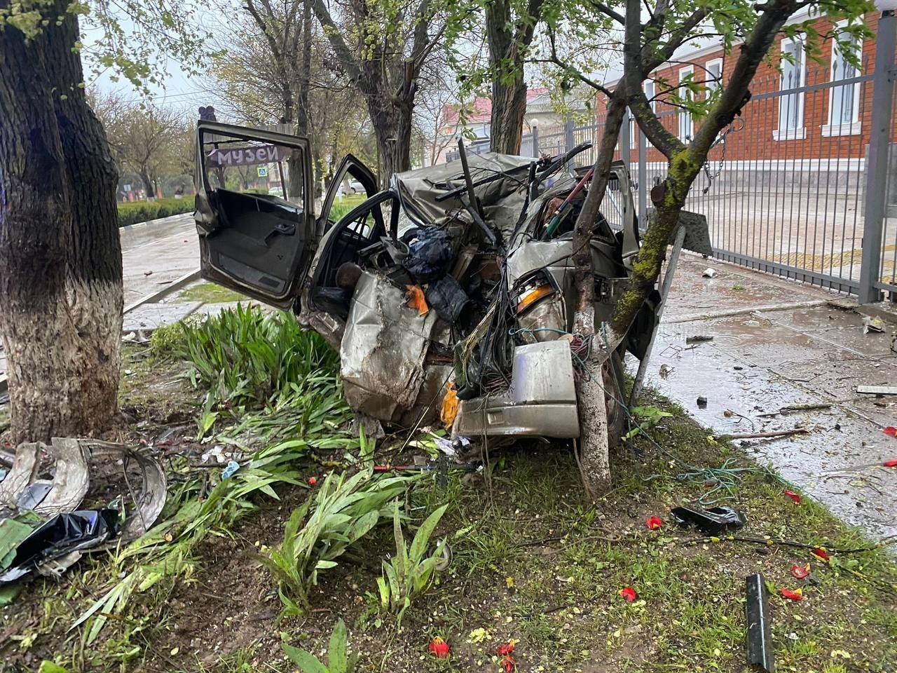 Машина врезалась в ЛЭП и дерево: в ДТП на  западе Крыма погибли два человека