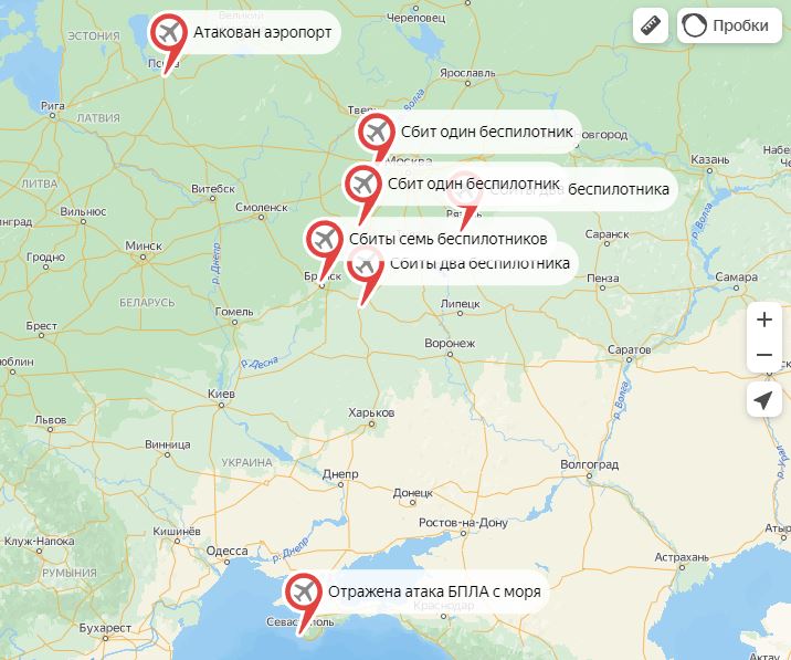 Песков прокомментировал массовую атаку дронов на регионы России