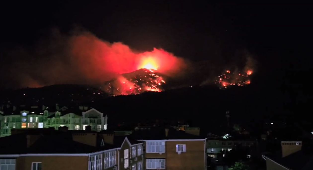 Площадь лесного пожара в Геленджике выросла до 30 га