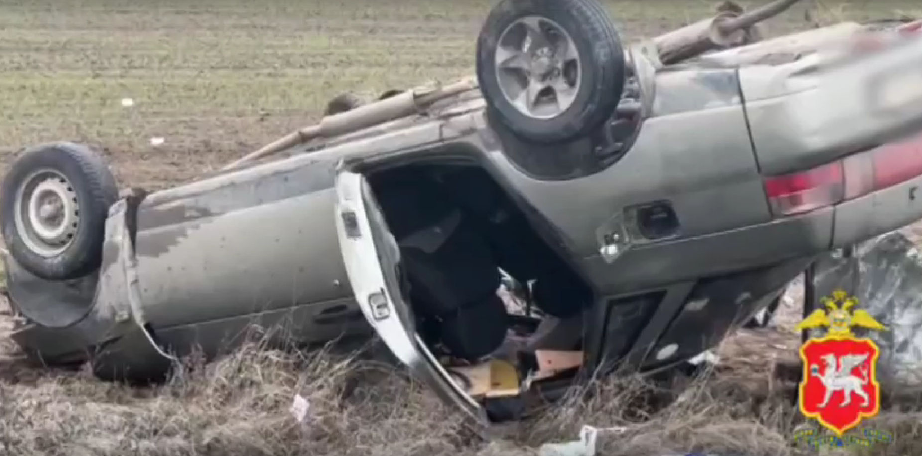 На севере Крыма водитель «ВАЗа» погиб в ДТП после столкновения с неуправляемой иномаркой (видео)