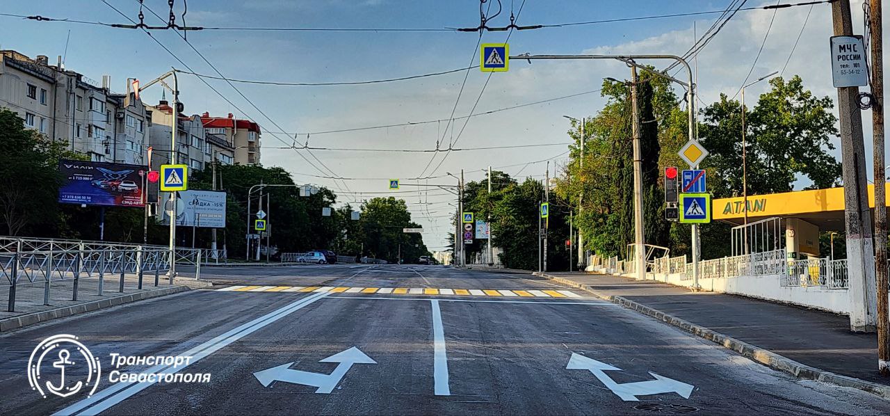 В Севастополе на проспекте Генерала Острякова перенесли пешеходный переход