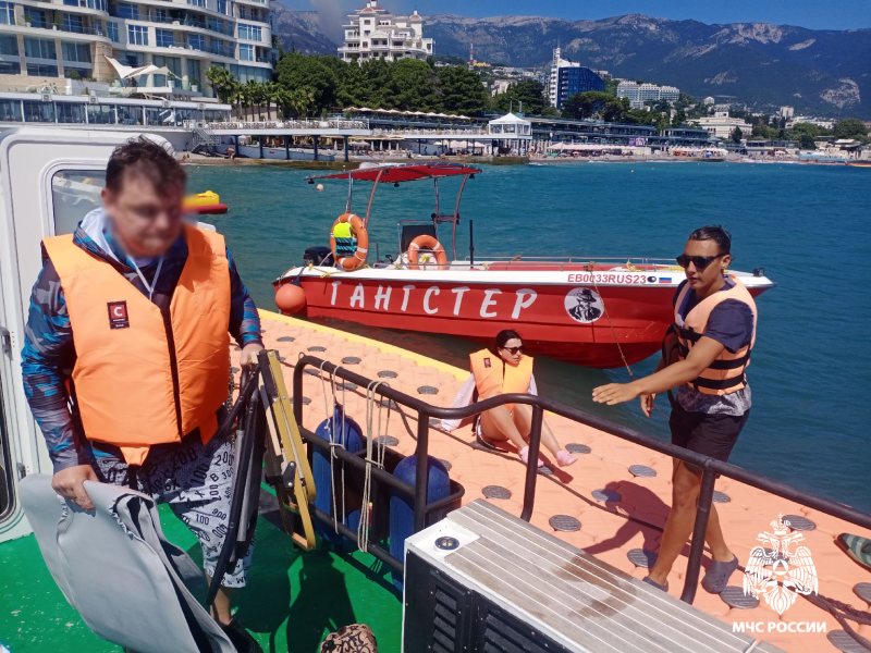 В районе Ласточкиного гнезда в Крыму на скалы выбросило каяк с туристами