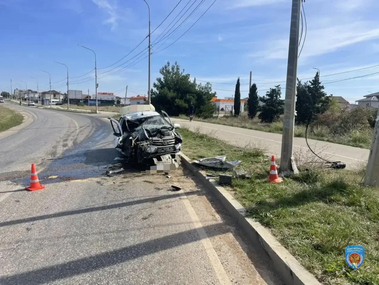 На Фиолентовском шоссе спасатели МЧС деблокировали водителя после ДТП